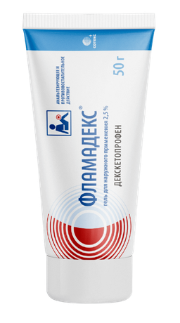 Фото Фламадекс, гель для наружного применения 2,5%, туба 50 г