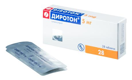 Фото Диротон, таблетки 5 мг, 28 шт.