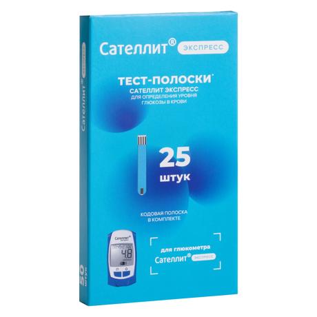 Фото Сателлит Экспресс ПКГ-03, тест-полоски, 25 шт.