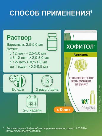 Фото Хофитол, таблетки 200 мг, 60 шт.