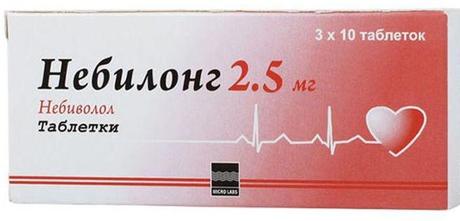 Фото Небилонг, таблетки 2,5 мг, 30 шт.