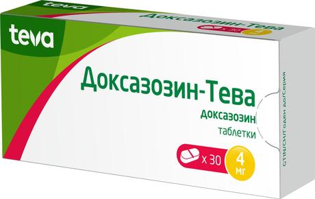 Фото Доксазозин-Тева, таблетки 4 мг, 30 шт.