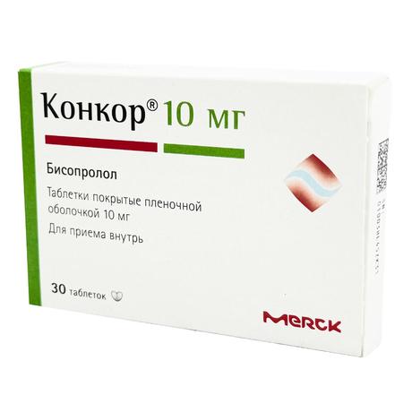Фото Конкор, таблетки покрыт. плен. об. 10 мг, 30 шт.