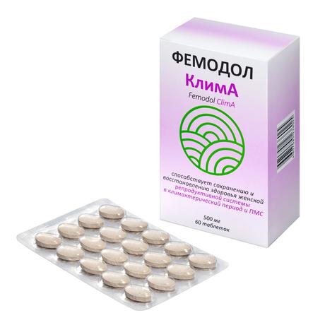 Фото Фемодол Клима таблетки 500 мг, 60 шт.