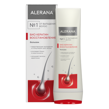 Фото Алерана Био Кератин, бальзам-ополаскиватель для волос, 200 мл