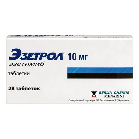 Фото Эзетрол, таблетки 10 мг, 28 шт.