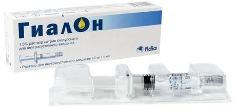 Фото Гиалон, протез синовиальной жидкости 60мг/4мл, шприц 4 мл