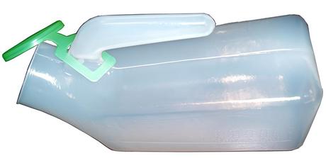 Фото Мочеприемник Утка мужская с крышкой и ручкой, полимер 1л, 1 шт.