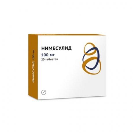 Фото Нимесулид, таблетки 100 мг, 20 шт. (Озон Фарм)