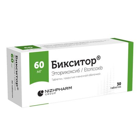 Фото Бикситор, таблетки покрыт. плен. об. 60 мг, 30 шт.