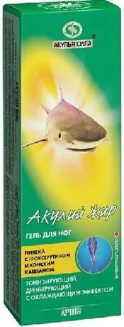 Фото Акулий жир, пиявка с троксерутином и конским каштаном, крем для ног, 75 мл