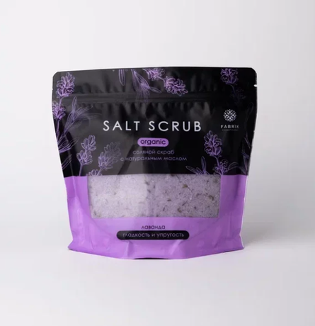 Фото Соляной скраб Лаванда для тела с натуральным маслом 750 г