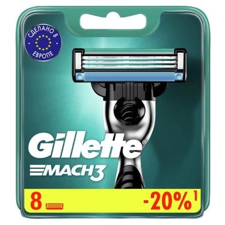 Фото Gillette Mach3 сменные кассеты, 8 шт.