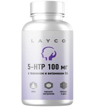 Фото Layco 5-HTP с теанином и витамином В6, капсулы, 30 шт.