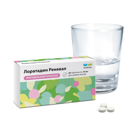 Фото Лоратадин Реневал, таблетки 10 мг (Обновление), 30 шт.