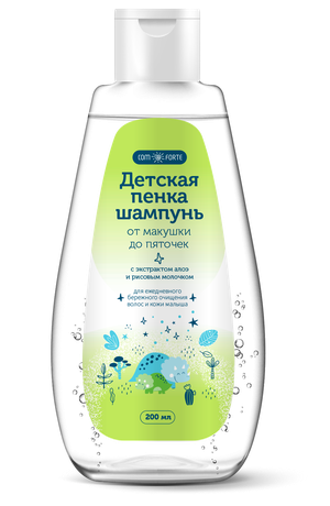 Фото Детская пенка-шампунь от макушки до пяточек ComForte, 200 мл