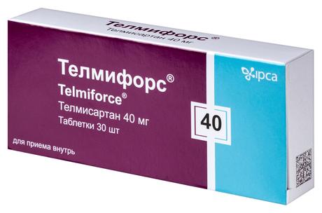Фото Телмифорс, таблетки, 40 мг, 30 шт.