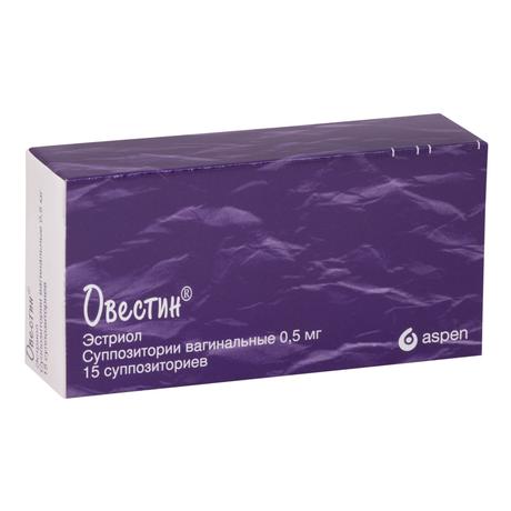 Фото Овестин, суппозитории вагинальные 0,5 мг, 15 шт.