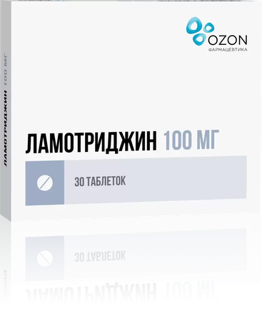 Фото Ламотриджин, таблетки 100 мг, 30 шт.