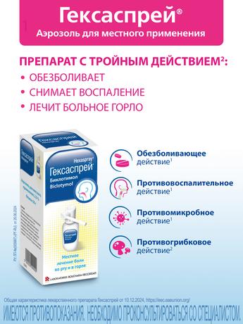 Фото Гексаспрей, аэрозоль 2,5%, 30 г