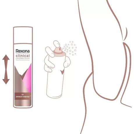 Фото Rexona Clinical Protection, антиперспирант-аэрозоль Сухость и уверенность 150 мл