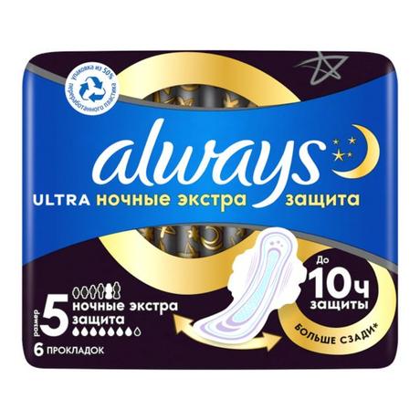 Фото Прокладки Always Ultra Night Экстра защита арома, 6 шт.