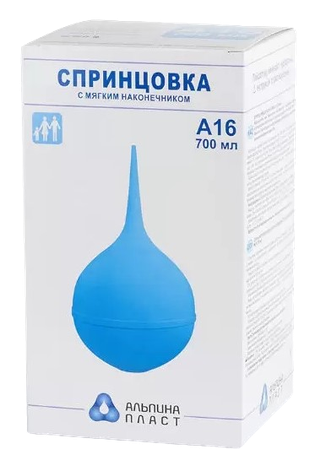 Фото Спринцовка ПВХ А №16 с мягким наконеч. в инд. упак. х1