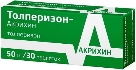 Фото Толперизон-Акрихин, таблетки покрыт. плен. об. 50 мг, 30 шт.
