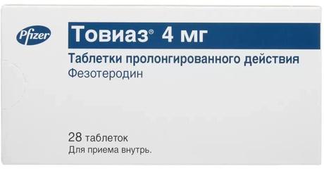 Фото Товиаз, таблетки пролонг. 4 мг, 28 шт.