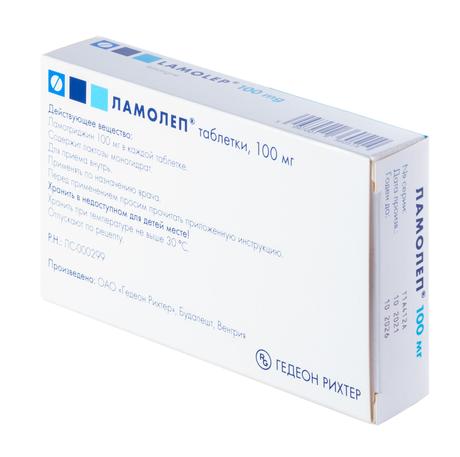 Фото Ламолеп, таблетки 100 мг, 30 шт.