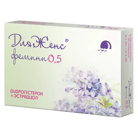 Фото ДляЖенс фемини, таблетки 2.5 мг + 0.5 мг, 28 шт.