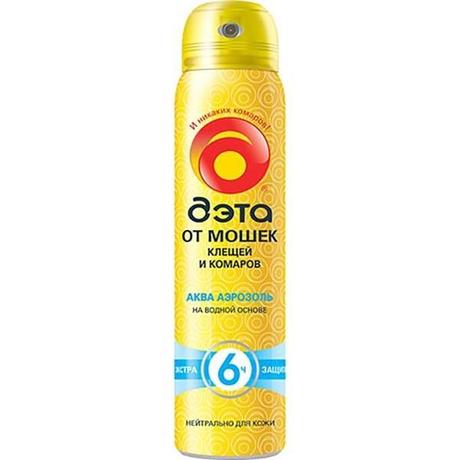 Фото Дэта Аква аэрозоль от мошек, клещей и комаров 100 мл х1