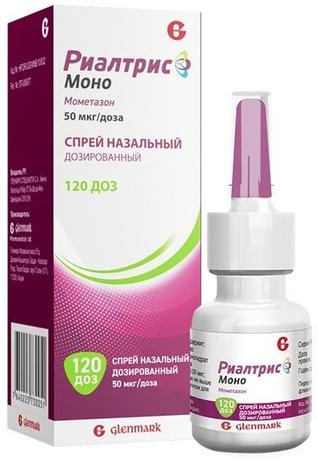 Фото Риалтрис Моно, спрей назальный 50 мкг/доза, 120 доз