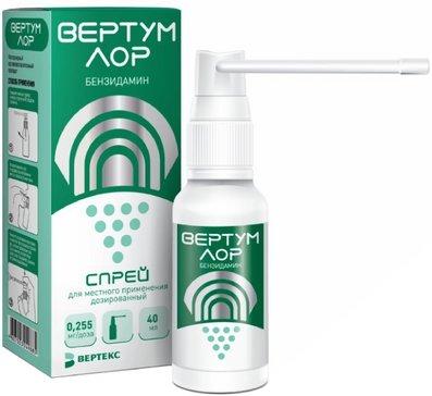 Фото Вертум Лор, спрей 0.255 мг/доза, 40 мл