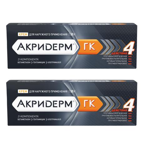Фото Набор 2уп Акридерм ГК крем 30г