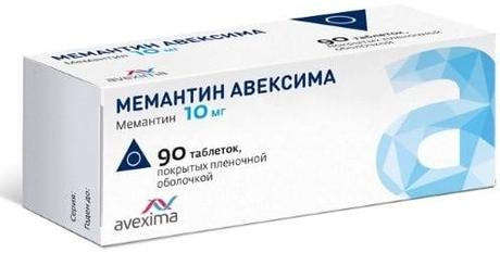 Фото Мемантин Авексима, таблетки покрыт. плен. об. 10 мг, 90 шт.