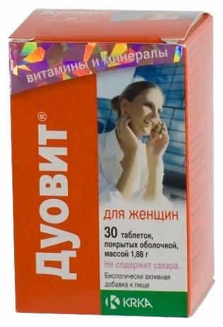 Фото Дуовит для женщин, таблетки покрыт. плен. об., 30 шт.