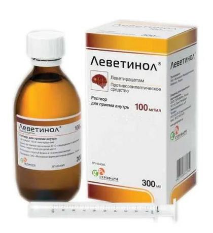 Фото Леветинол, раствор для приема внутрь 100мг/мл, 300мл