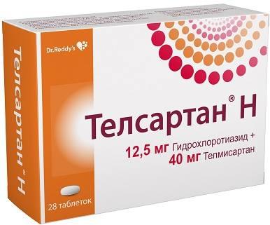 Фото Телсартан Н, таблетки 12,5 мг+40 мг, 28 шт.