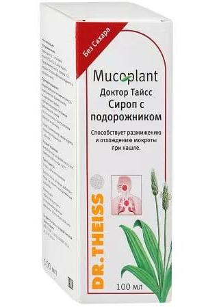 Фото Доктор Тайсс, сироп с подорожником без сахара, 100 мл