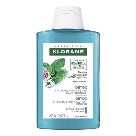 Фото Klorane Водная мята, шампунь-детокс для волос 200 мл 