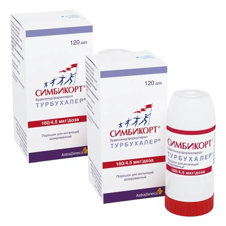 Фото Набор 2уп Симбикорт Турбухалер порошок 160+4.5 мкг/доза