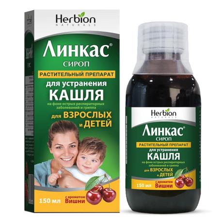 Фото Линкас, сироп (с ароматом вишни), 150 мл