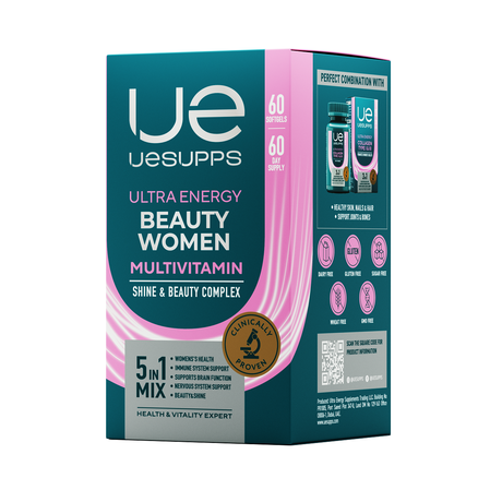 Фото UESUPPS Ультра Энерджи Бьюти Вумен Мультивитамин, капсулы, 60 шт.