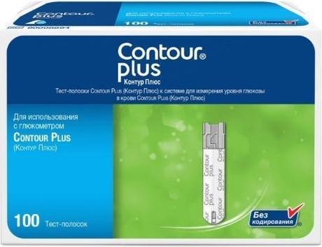 Фото Contour plus, тест-полоски, 100 шт.