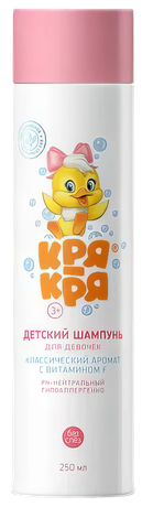 Фото Кря-Кря, шампунь детский для девочек с витамином F, 250 мл