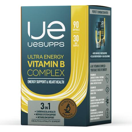 Фото UESUPPS Ультра Энерджи Витамин B Комплекс, капсулы, 90 шт.