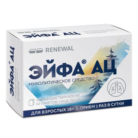 Фото Эйфа АЦ, гранулы 600 мг, саше 3 г, 10 шт.