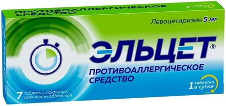 Фото Эльцет, таблетки покрыт. плен. об. 5 мг, 7 шт.