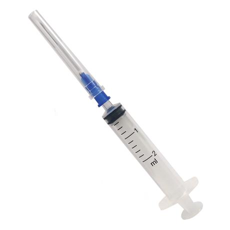 Фото Шприц одноразовый стерильный 3-х трехкомпонентный  Луер 2 мл с иглой 23G (0,6х 30мм), 100 шт.